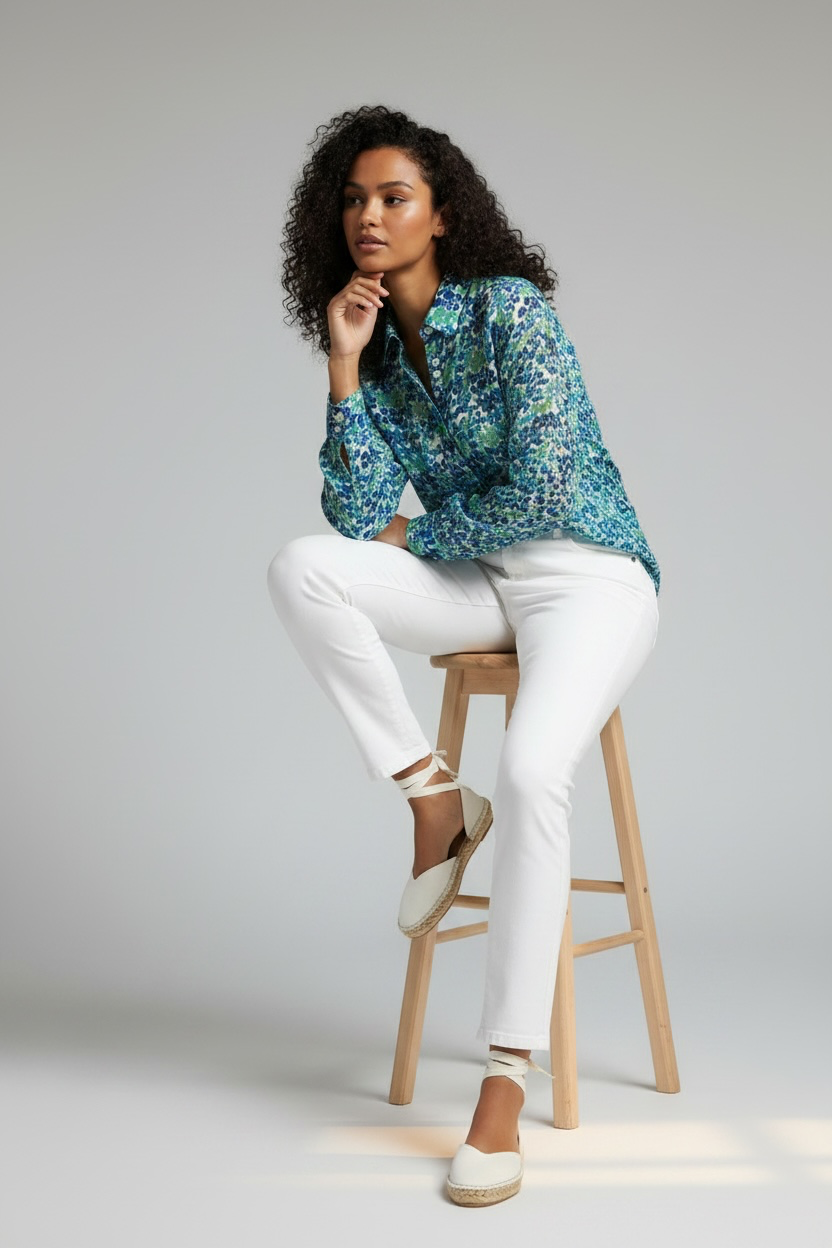 Camisa Atenas Petal Blue