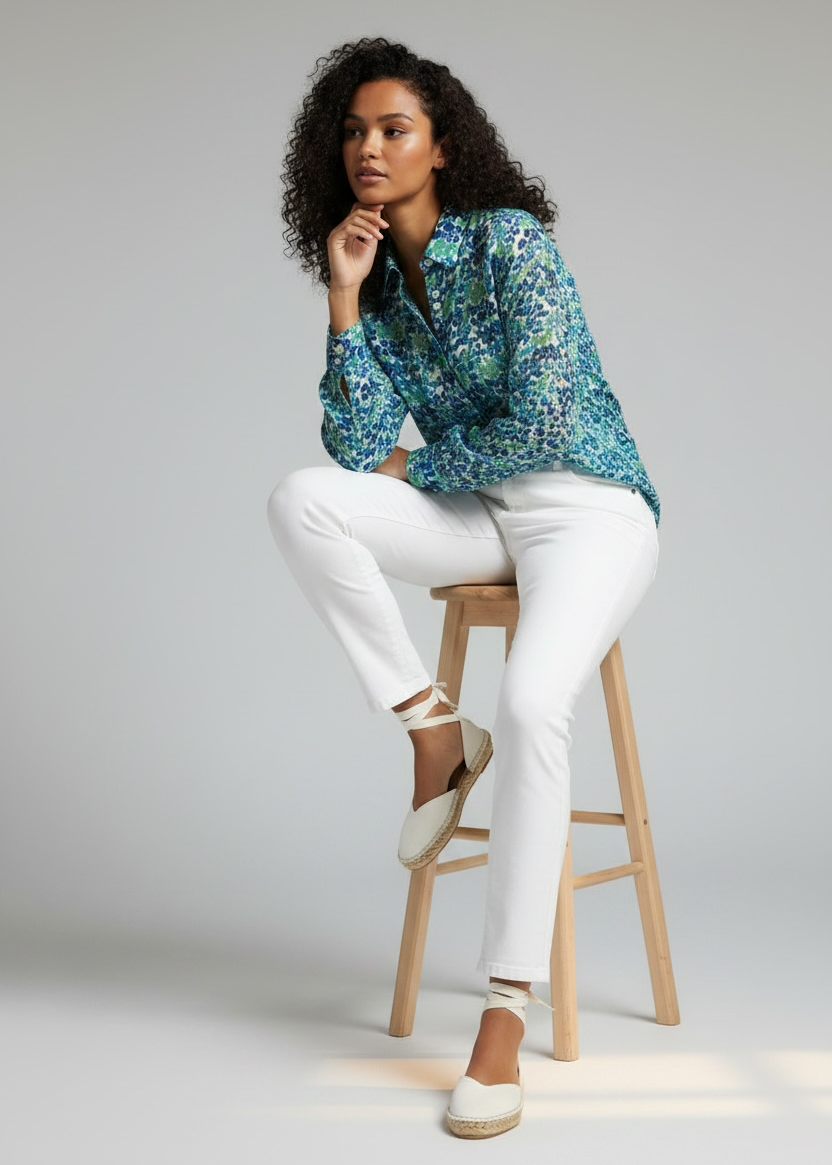 Camisa Atenas Petal Blue