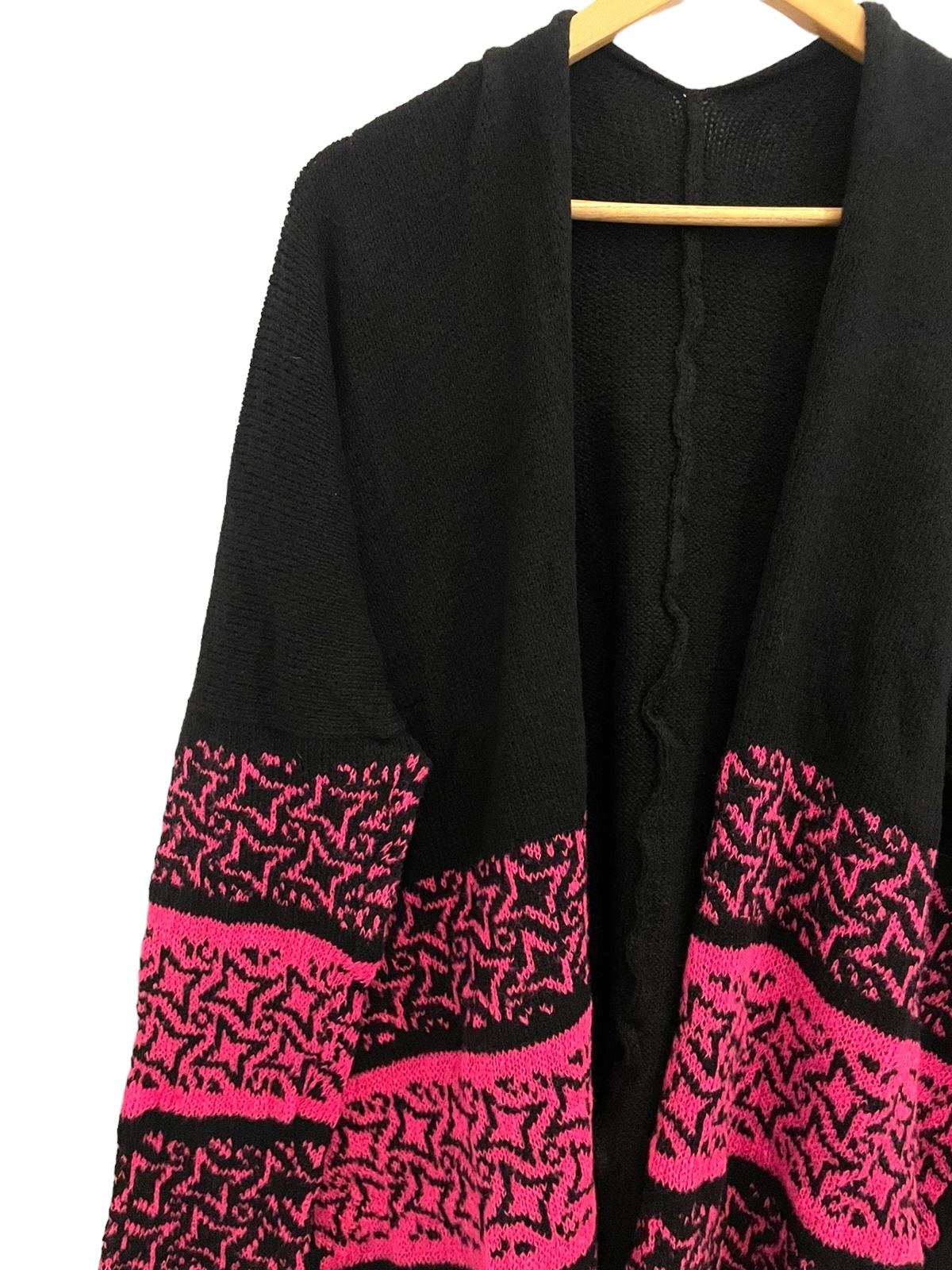 Chaleco Estrellas Negro Fucsia