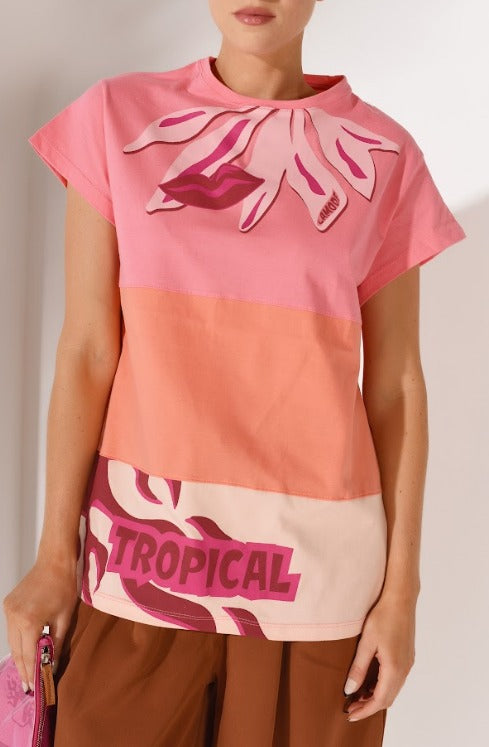 Polera Tropical Coral