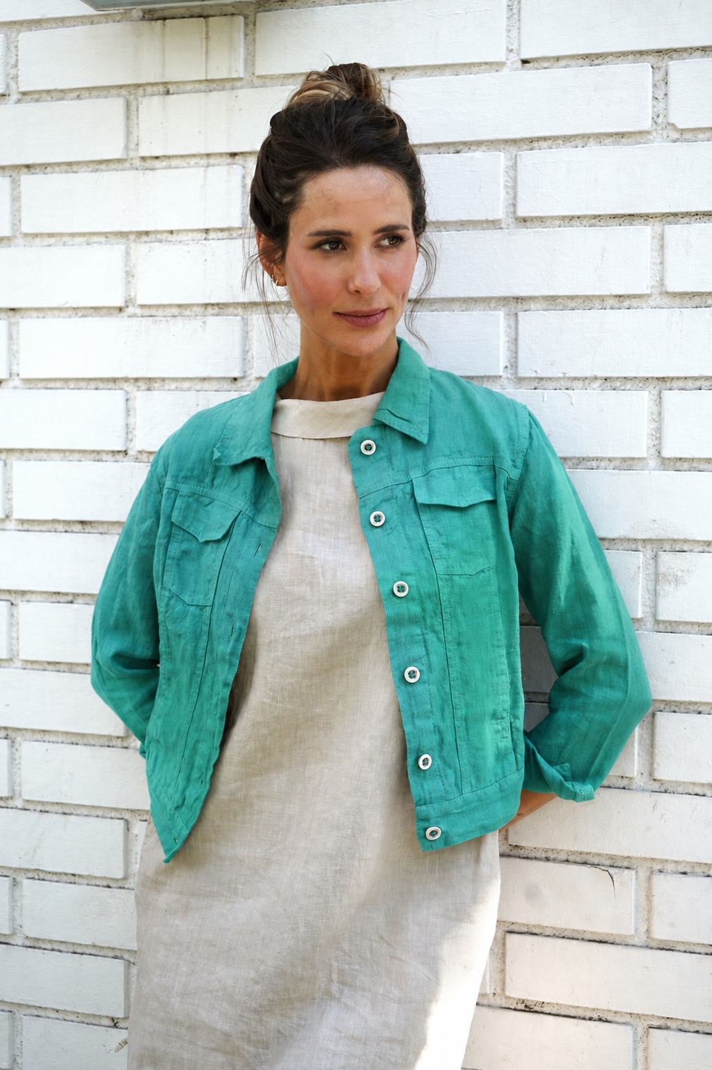 Chaqueta Creta Island Green