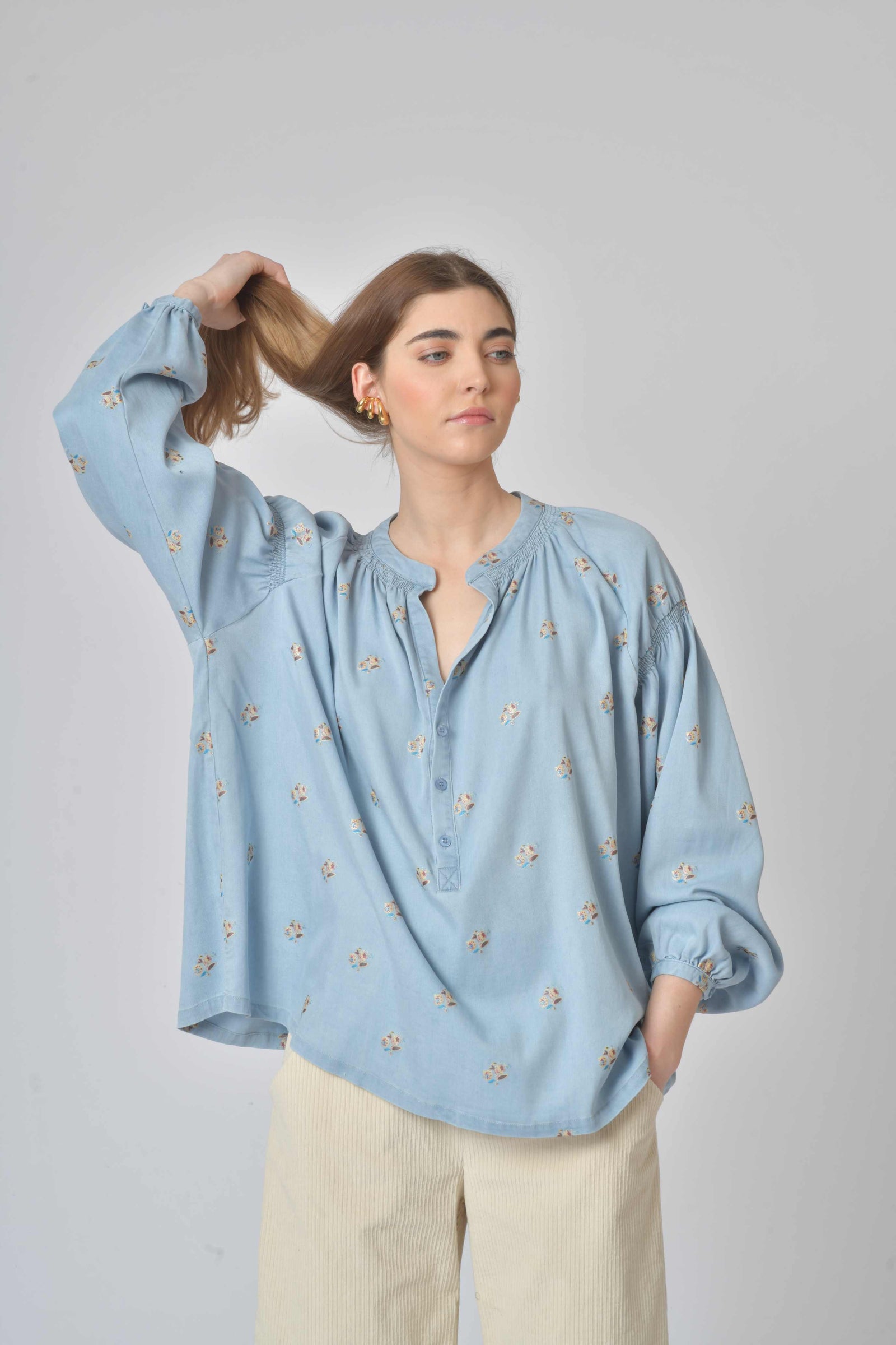 Blusa Miya Chambray