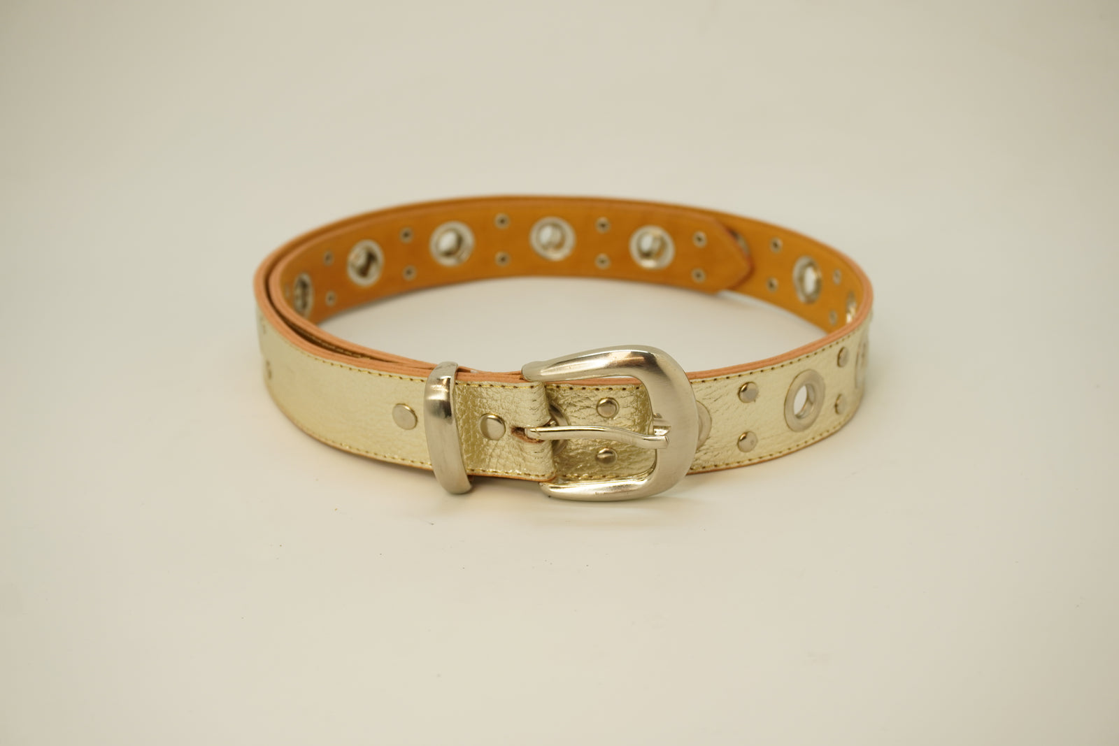 Cinturon Arandelas Platino