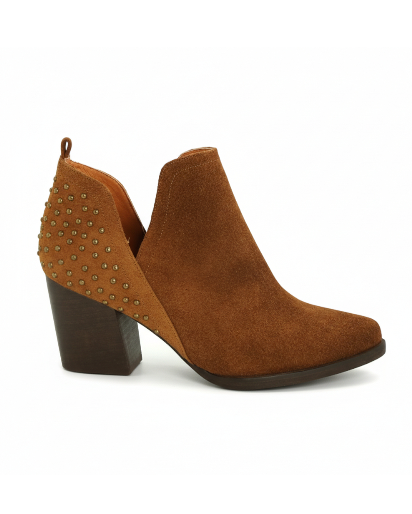 Aldana Gamuza Camel Tachas Atras