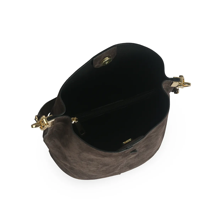 Cartera Chiara Gamuza Chocolate