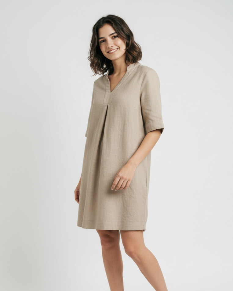 Vestido Santorini Beige Beach Sand