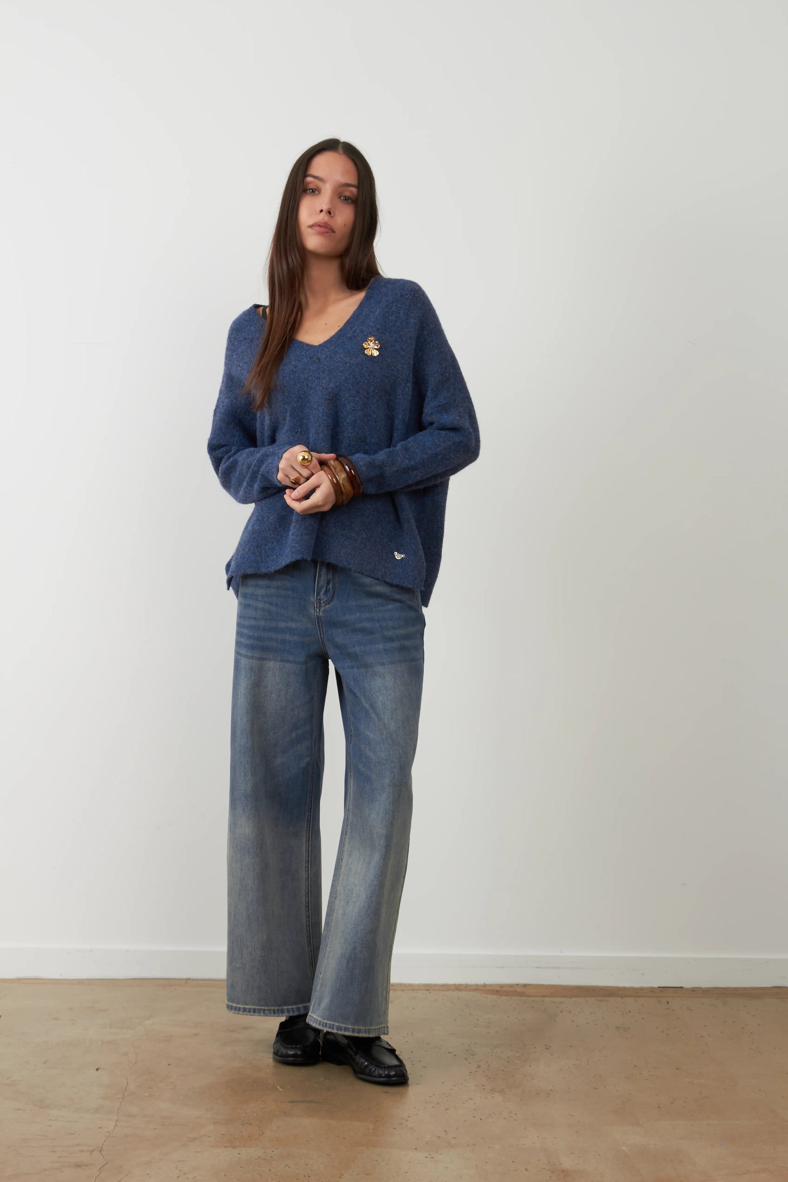 Sweater Lam Azul