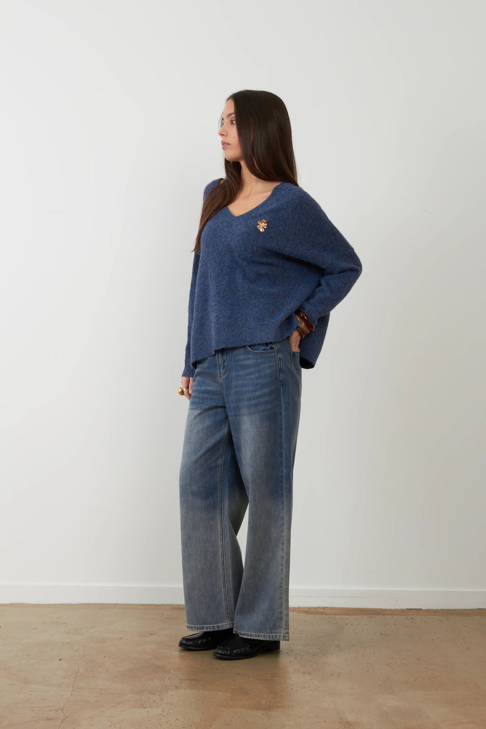 Sweater Lam Azul