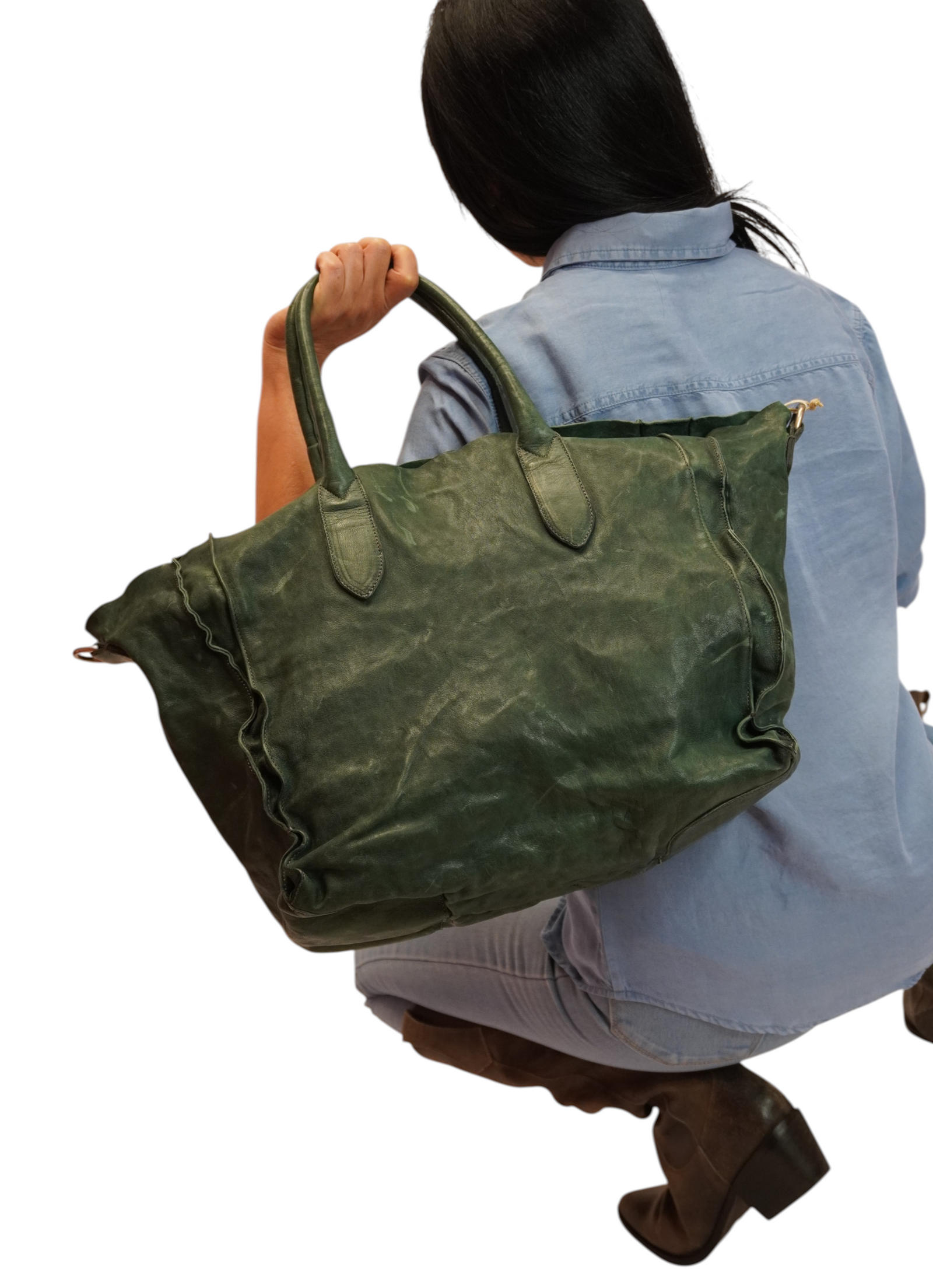 Cartera Oxford Verde Ingles