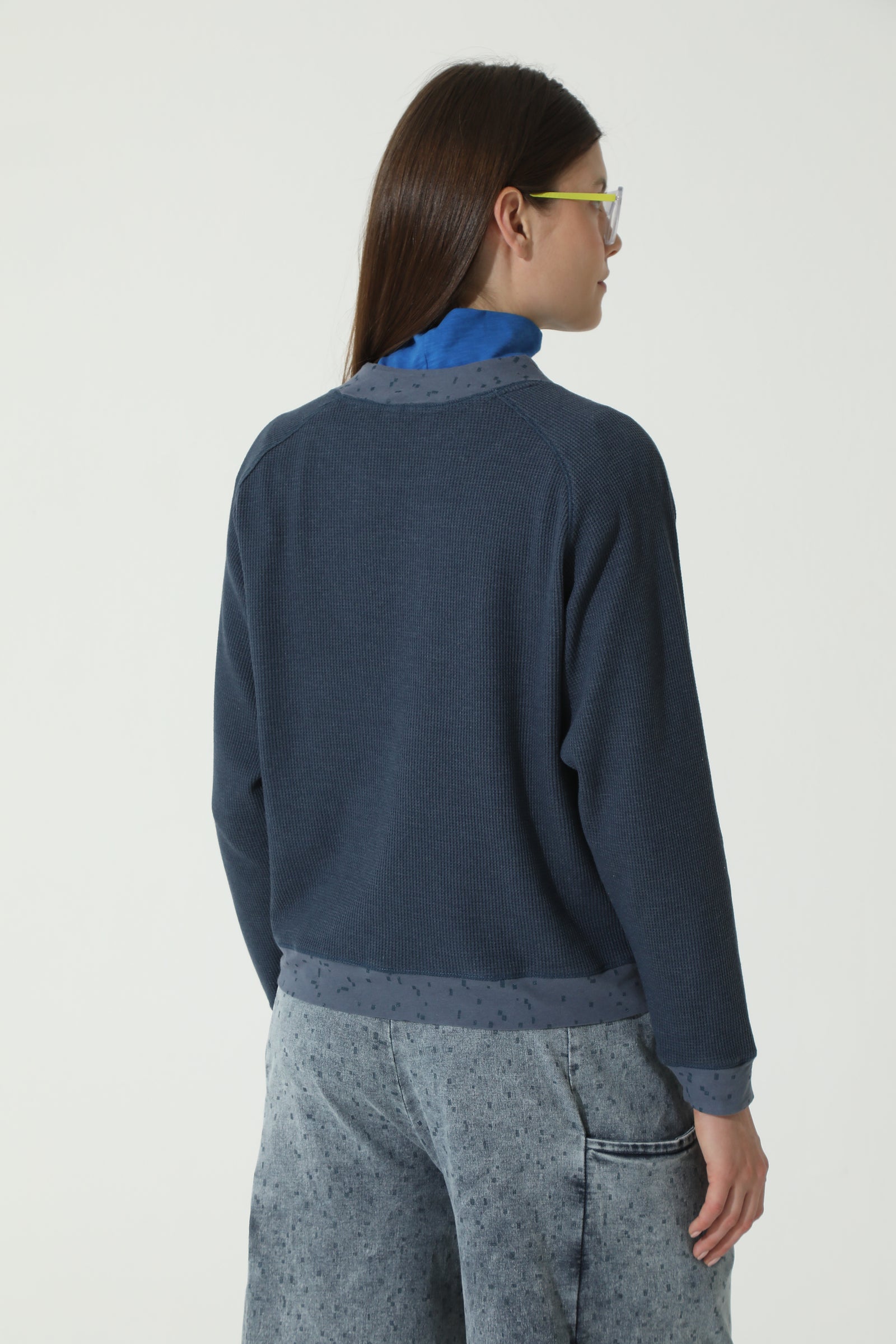 Polera Corrugada Azul