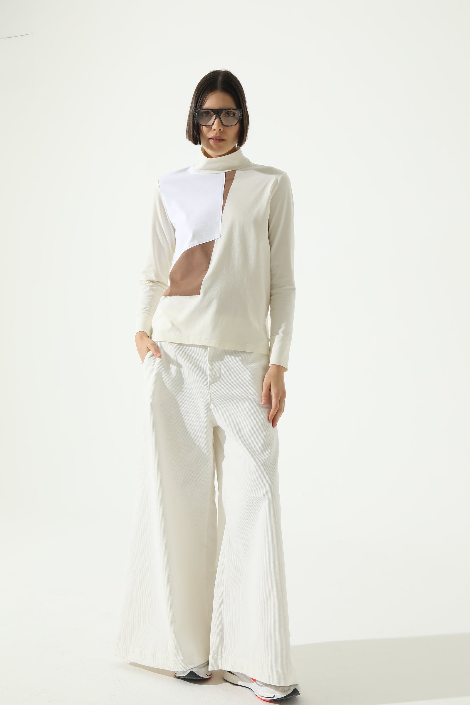 Polera Texturas Manteca