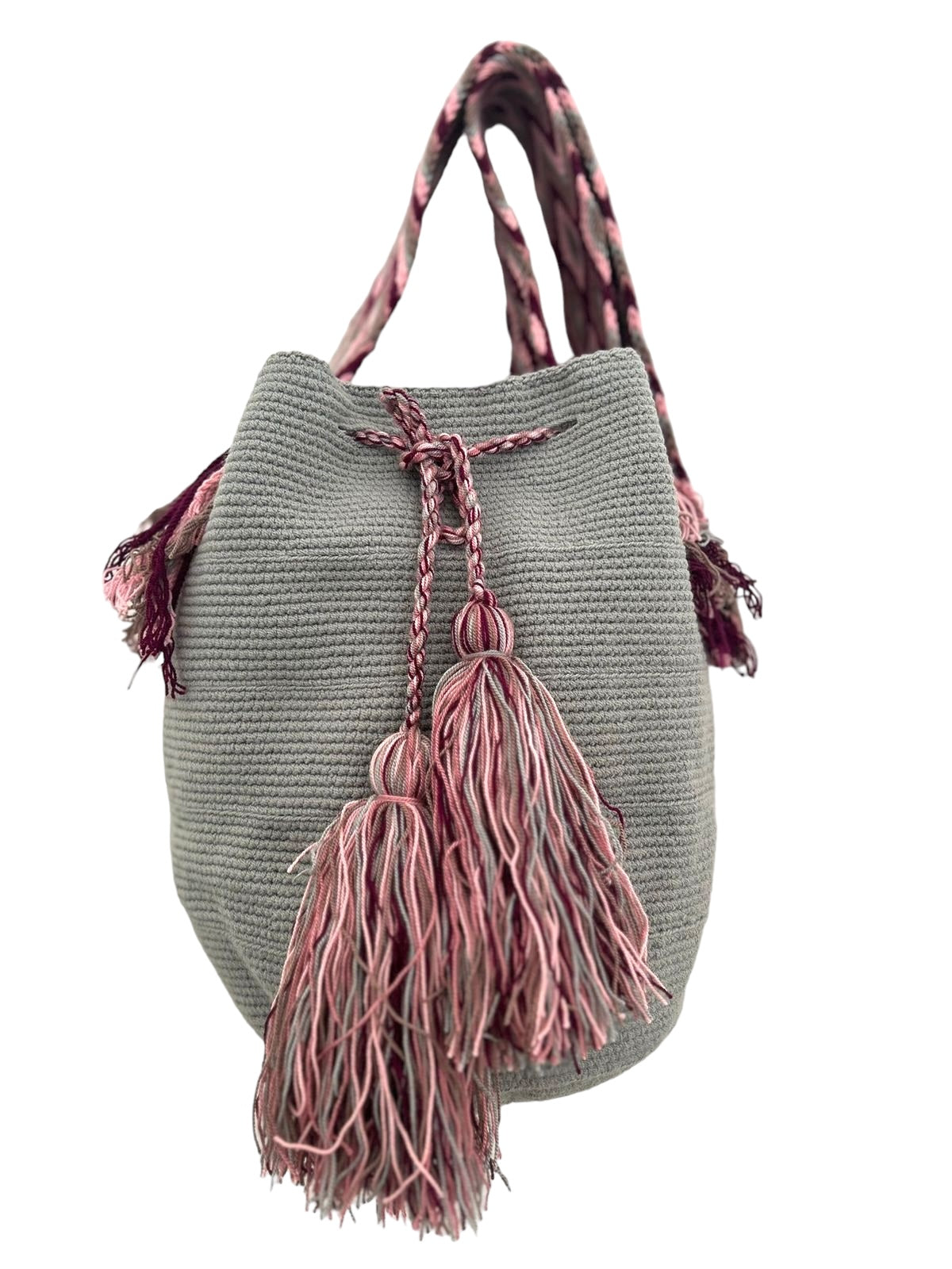 Bandolera Wayuu Gris Perla