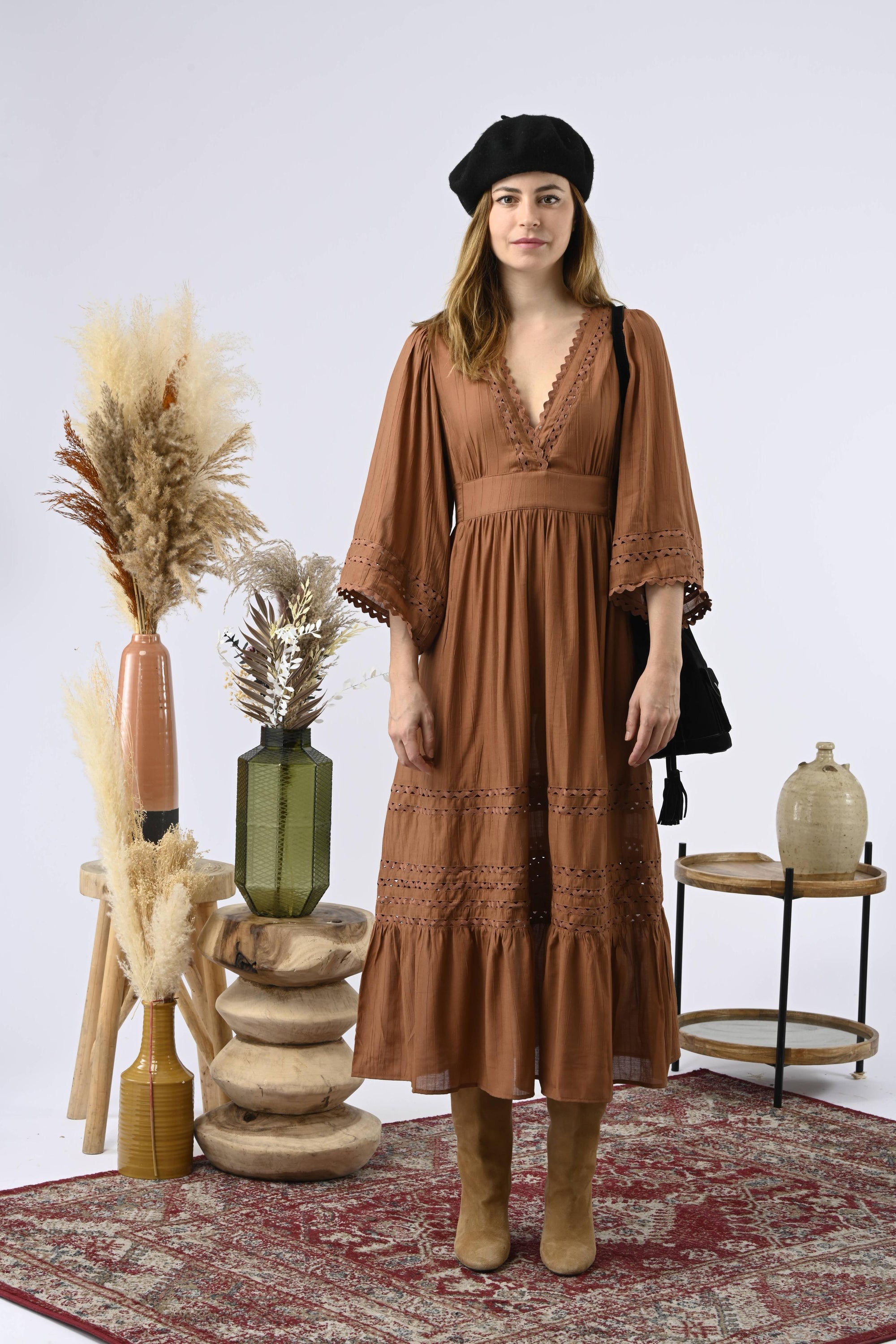 Vestido Wynonna Camel
