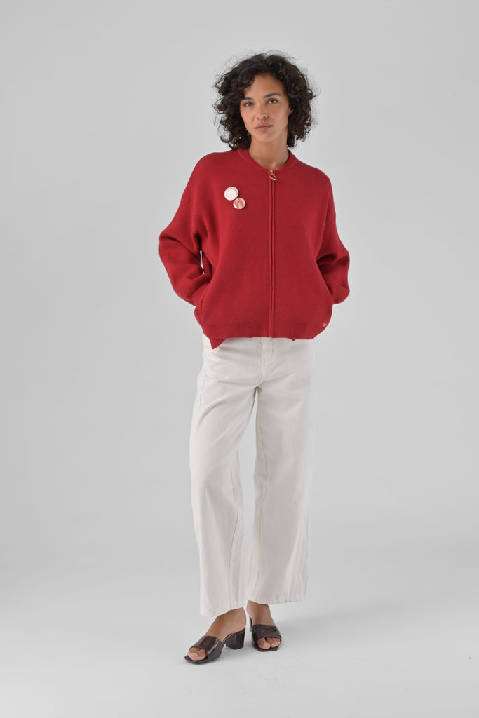 Cardigan Marcelle Rojo