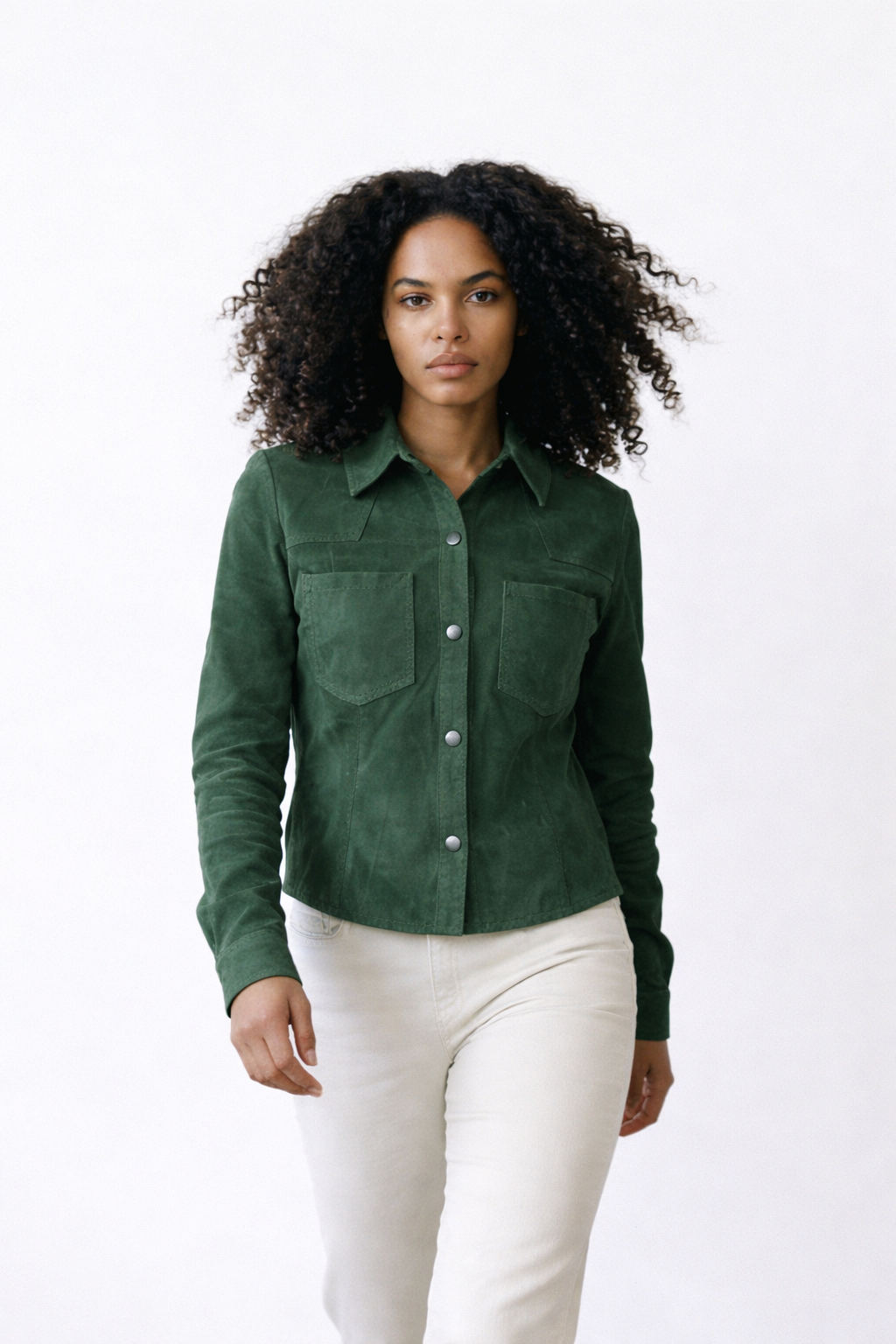 Camisa Alma Gamuza Verde