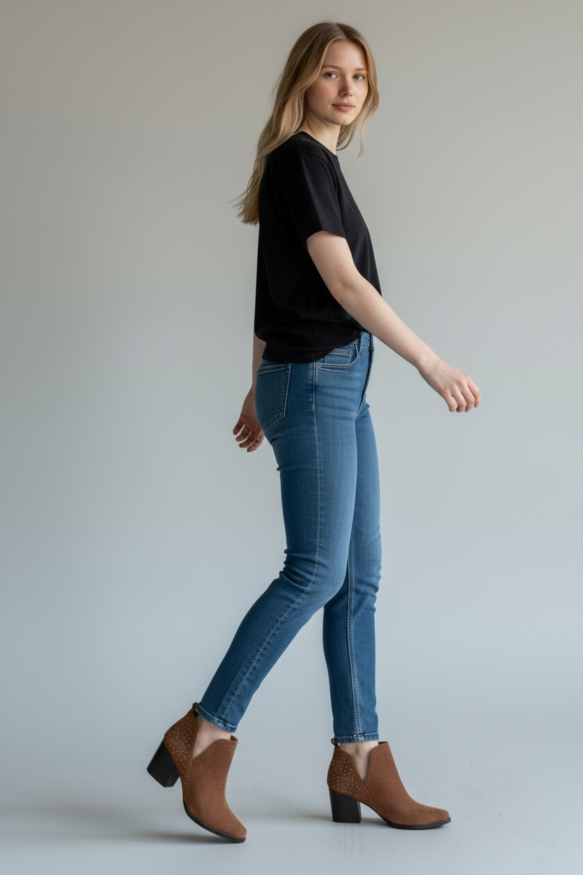 Aldana Gamuza Camel Tachas Atras