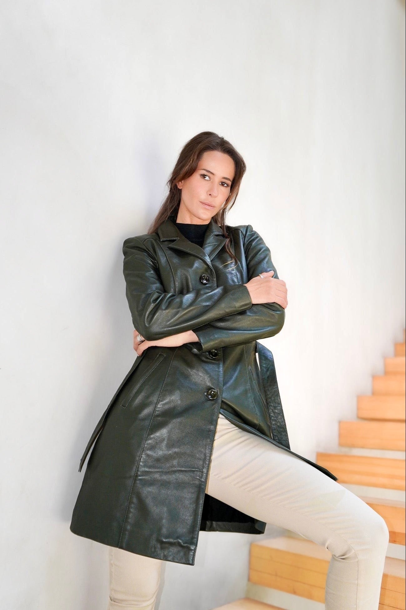 Trench Dionisia Verde Ingles