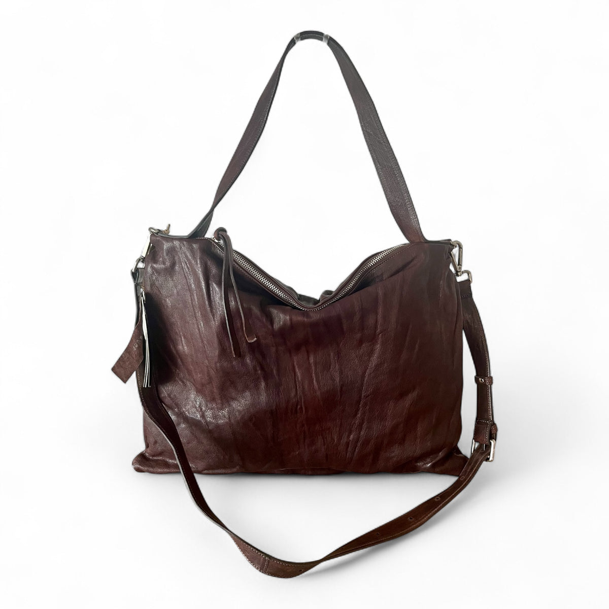 Cartera Lexi Pliegues Chocolate