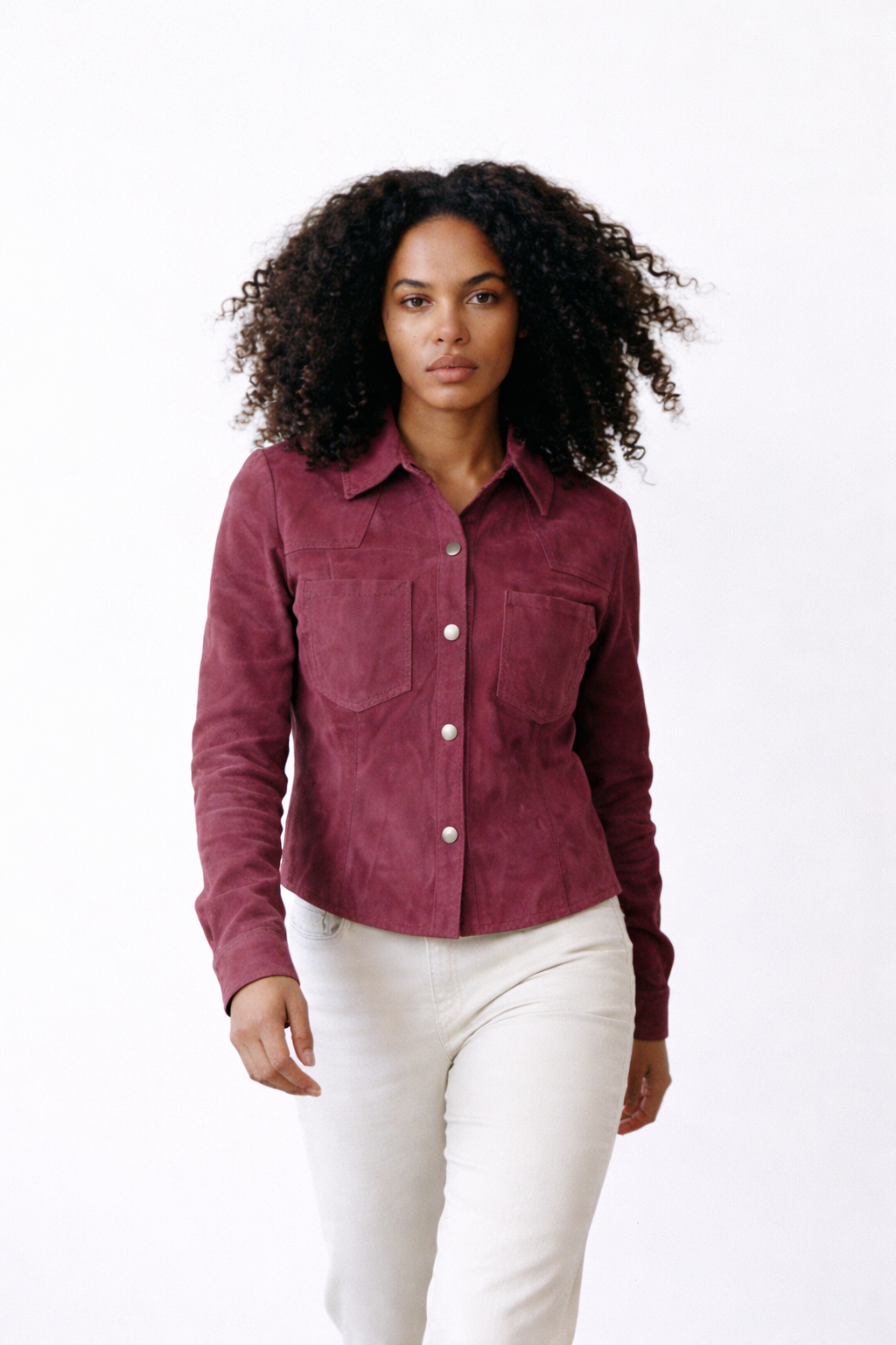 Camisa Alma Gamuza Bordo