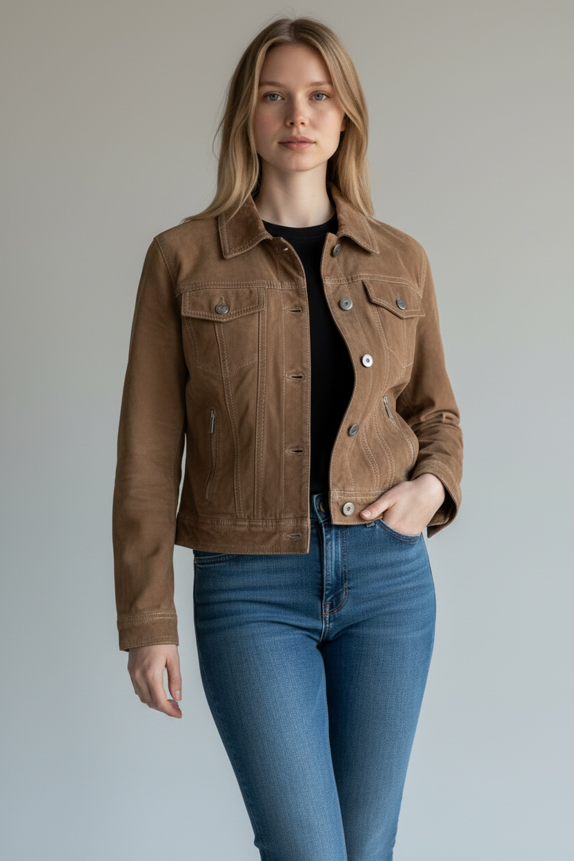 Chaqueta Madison Gamuza Camel