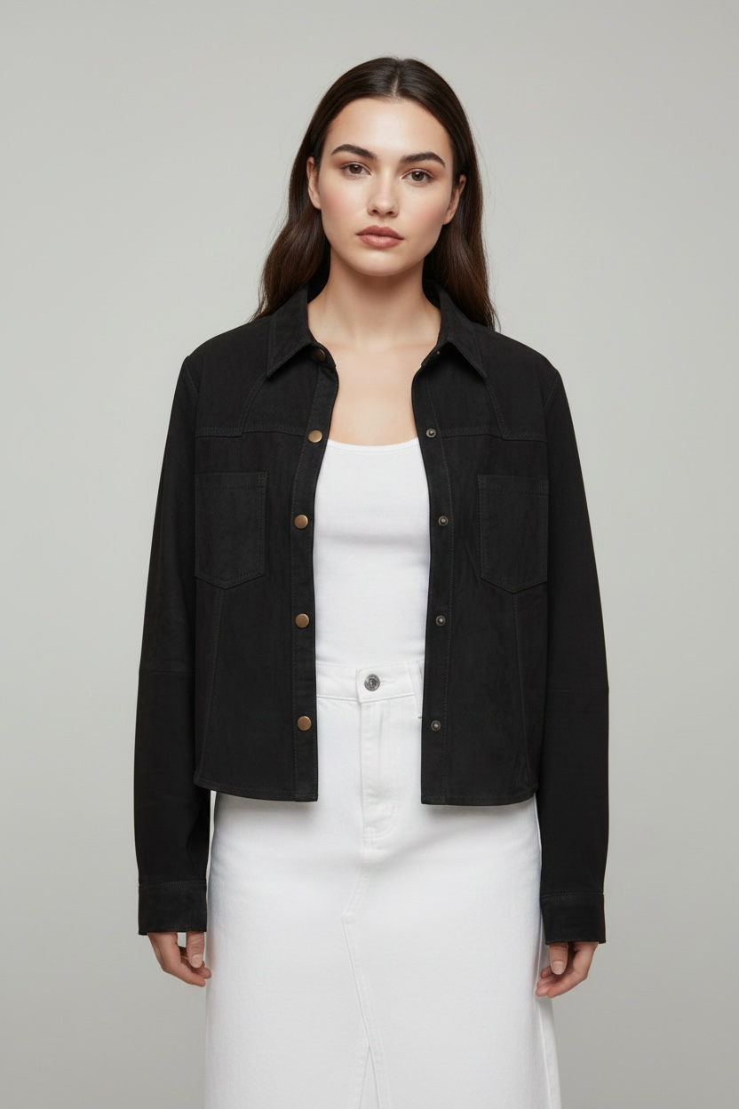 Camisa Alma Gamuza Negro