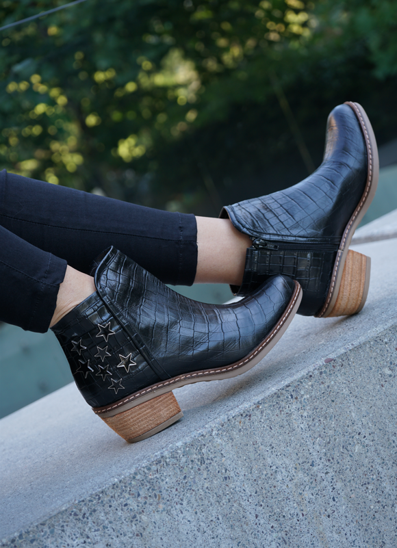 Larisa Croco Negro - Outlet