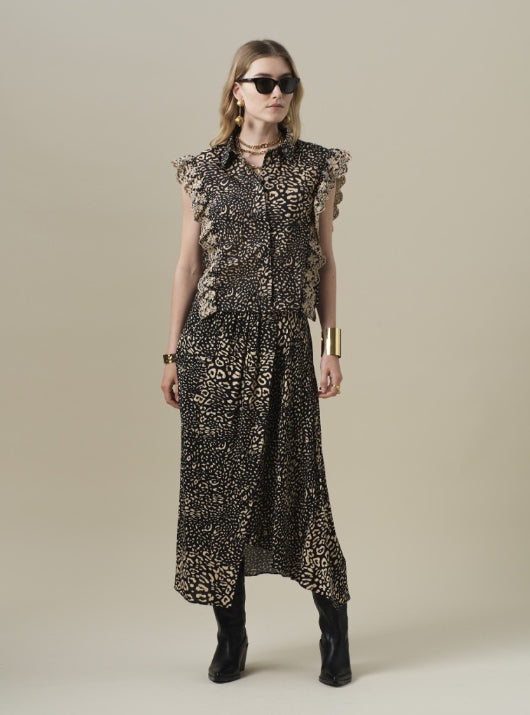 Falda Iseline Leopardo