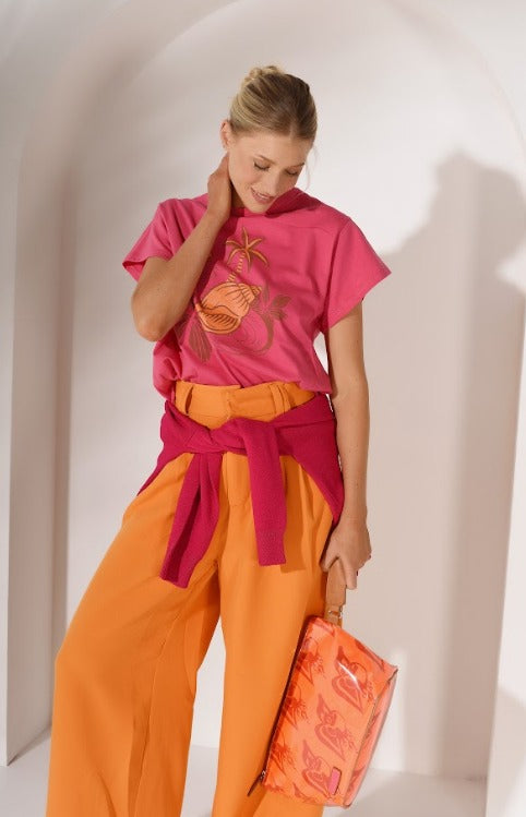 Polera Praia Caracola Rosa