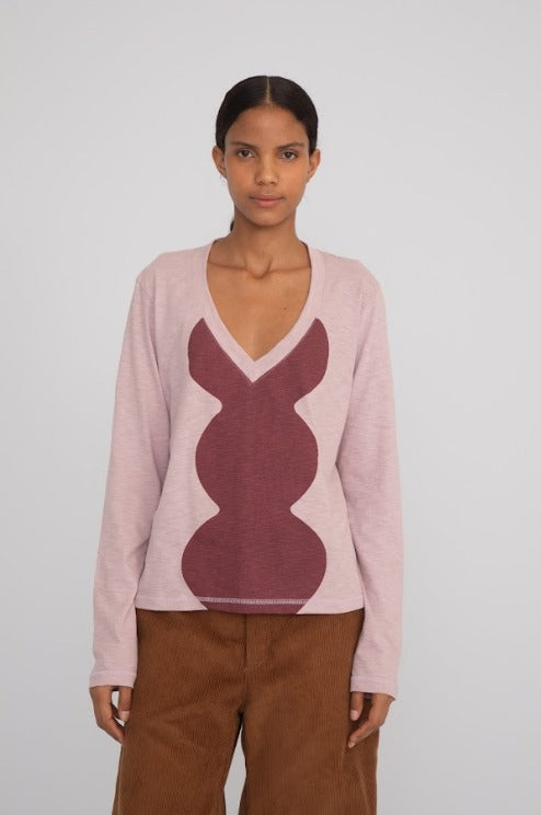 Polera Trama Rosa Viejo