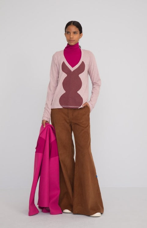 Polera Trama Rosa Viejo