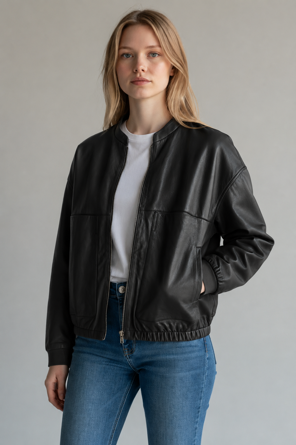 Chaqueta Bomber Negro