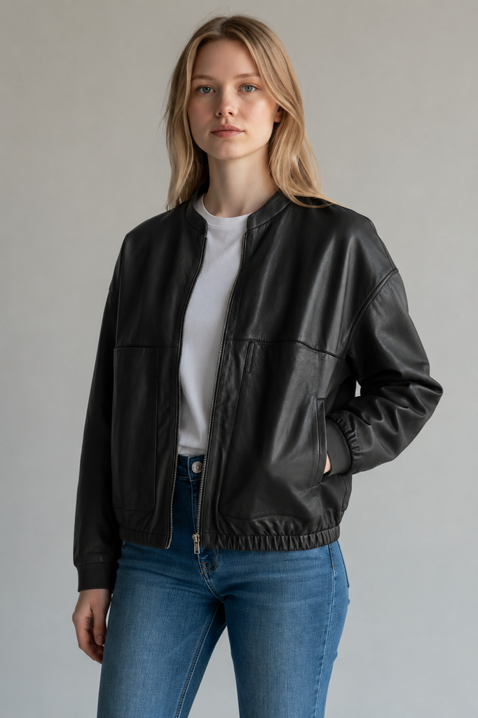 Chaqueta Bomber Negro