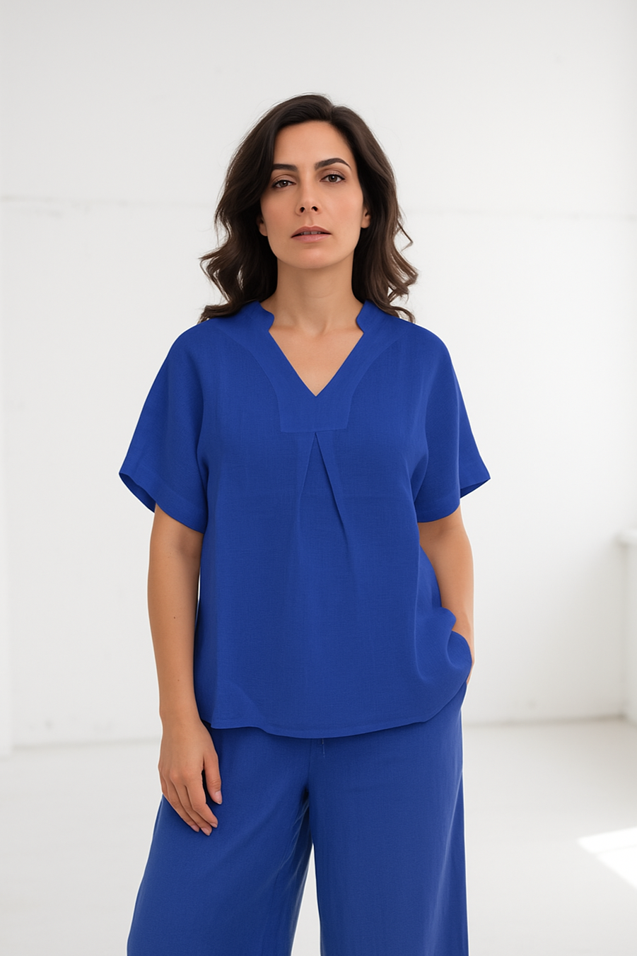 Blusa Symis Azul Lapis