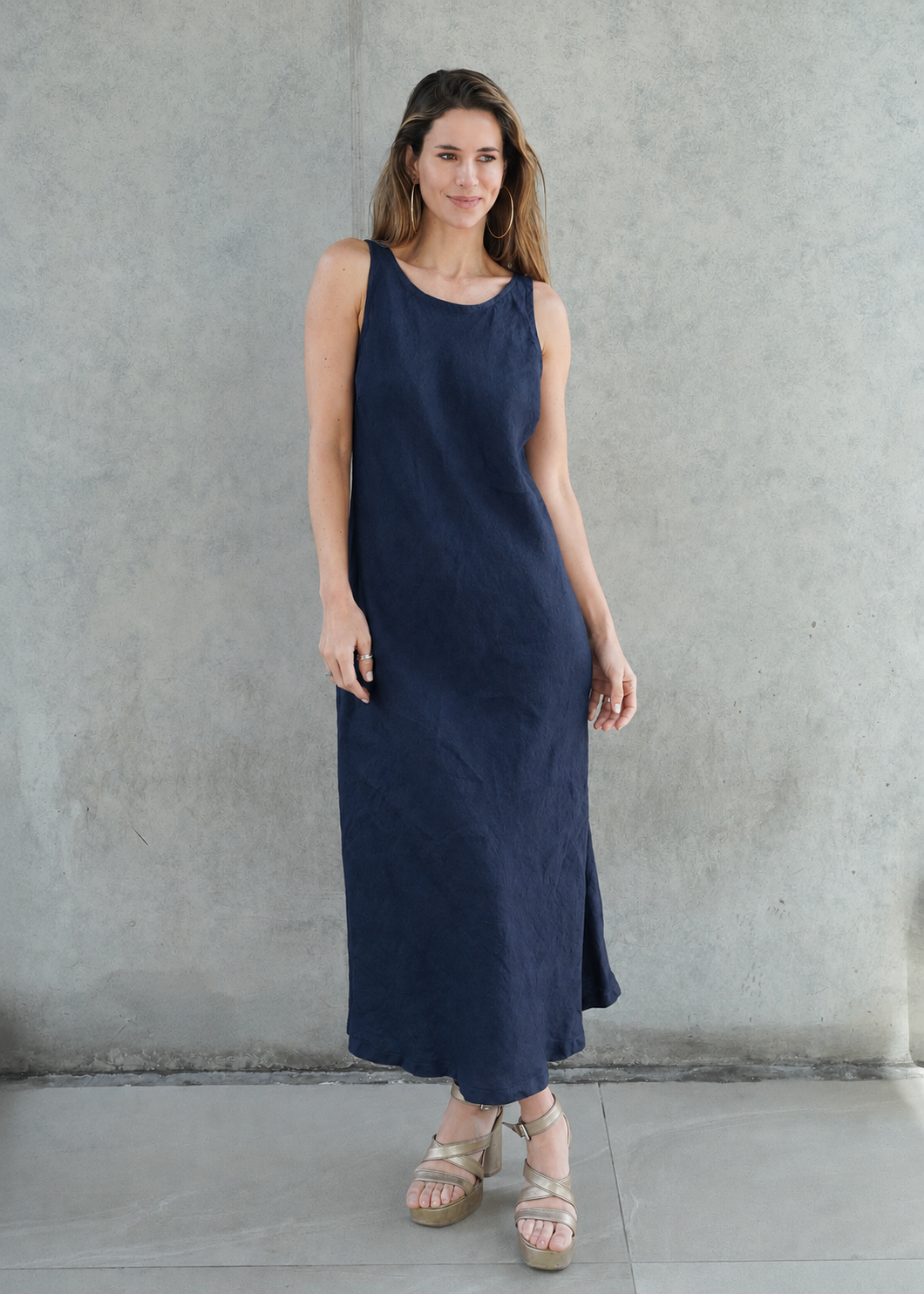 Vestido Gavos Azul Marino