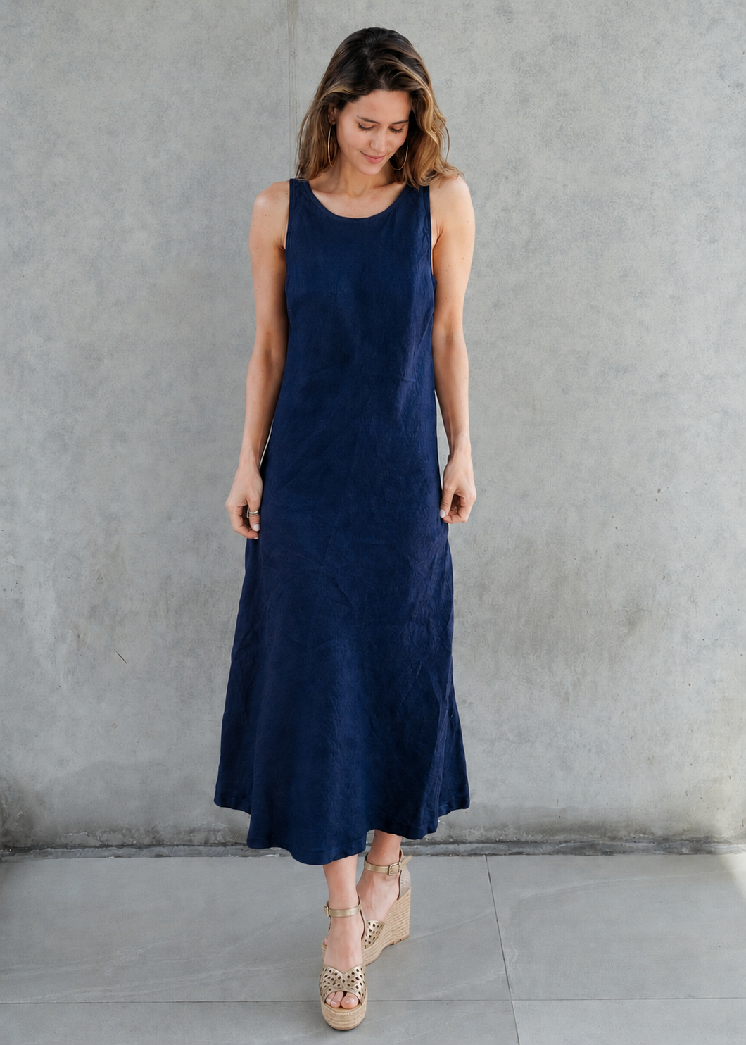 Vestido Gavos Azul Marino