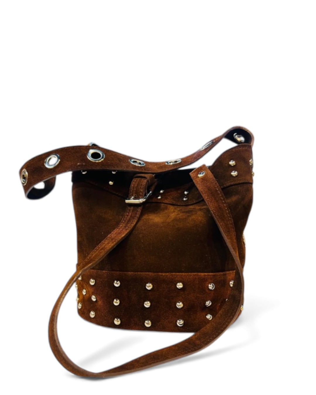Cartera Marina Tachas Chocolate