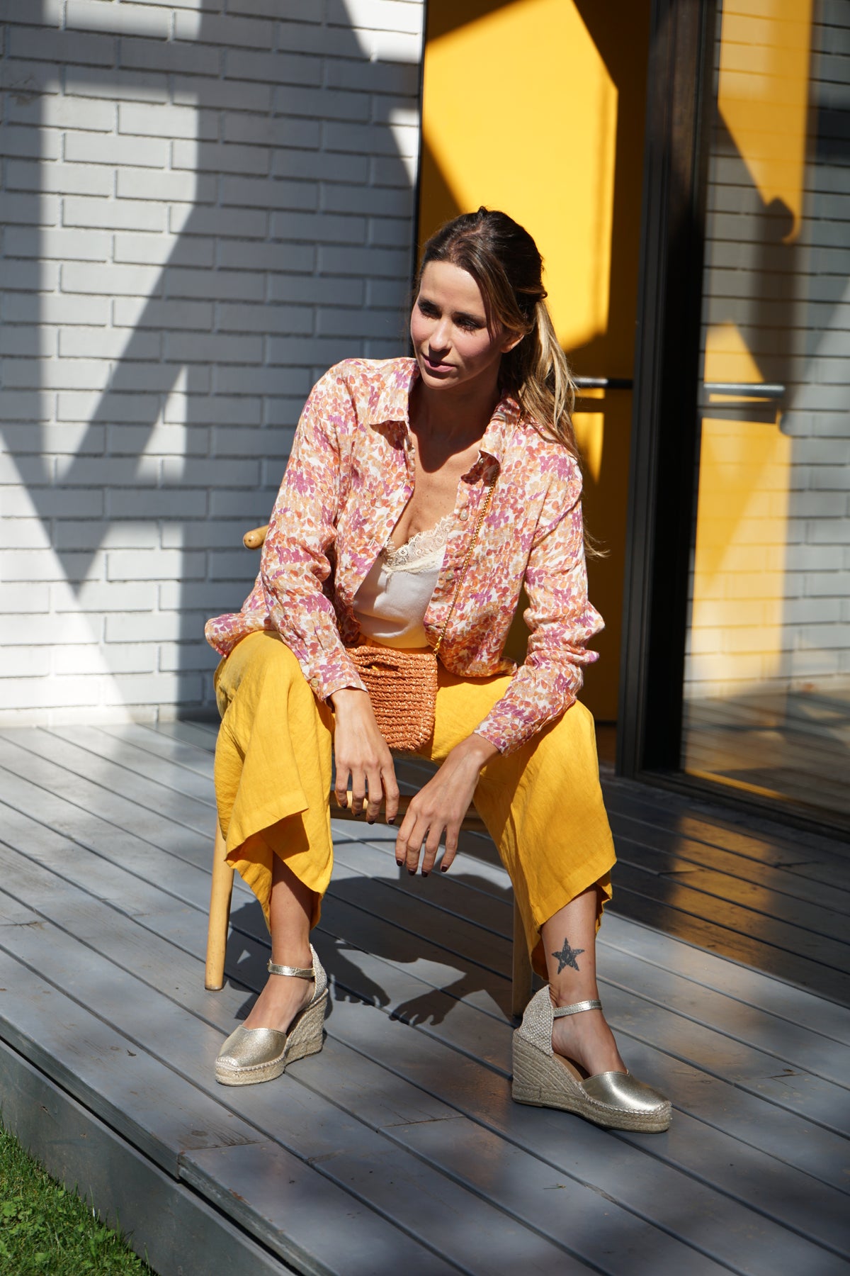 Camisa Atenas Petal Ochre