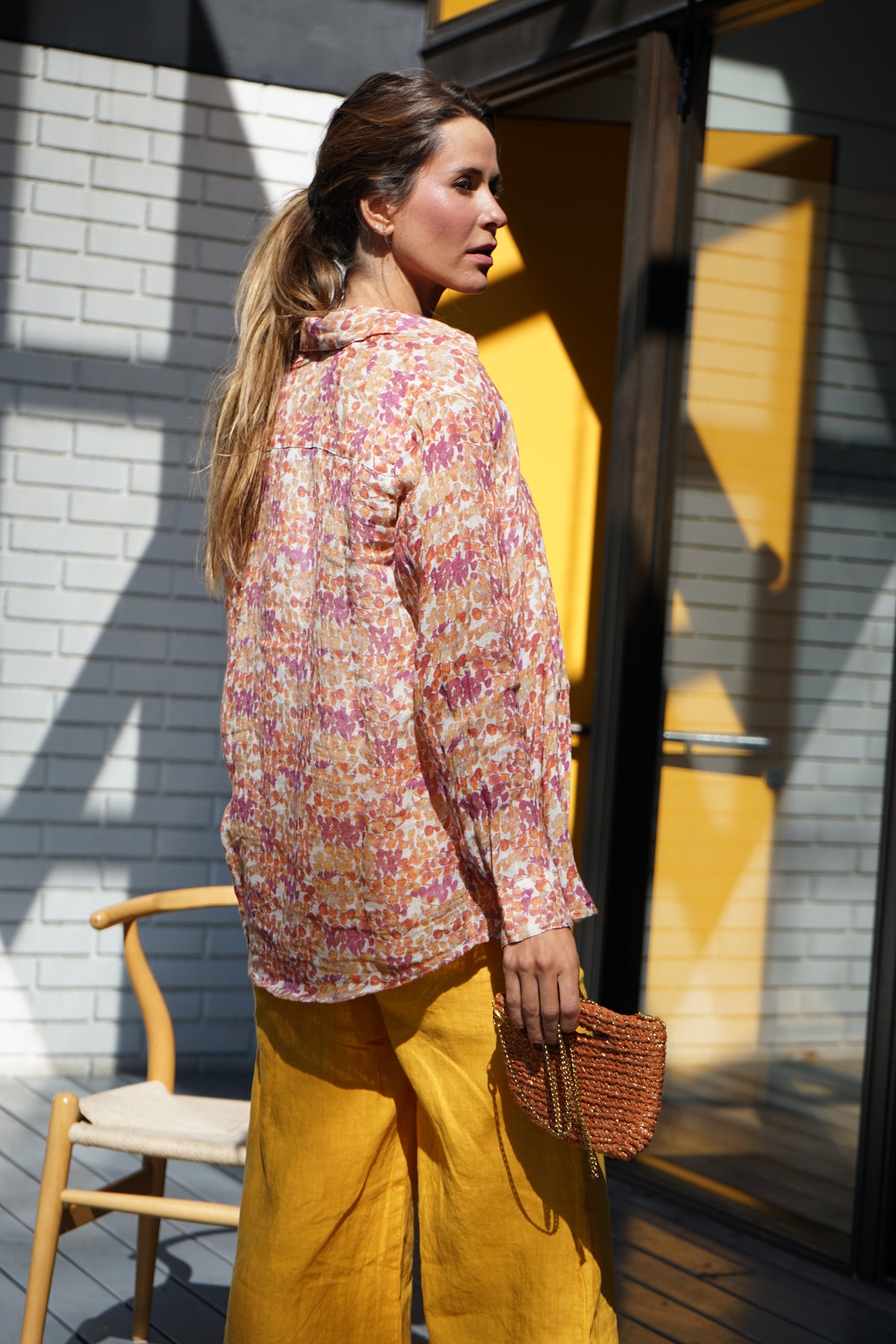 Camisa Atenas Petal Ochre