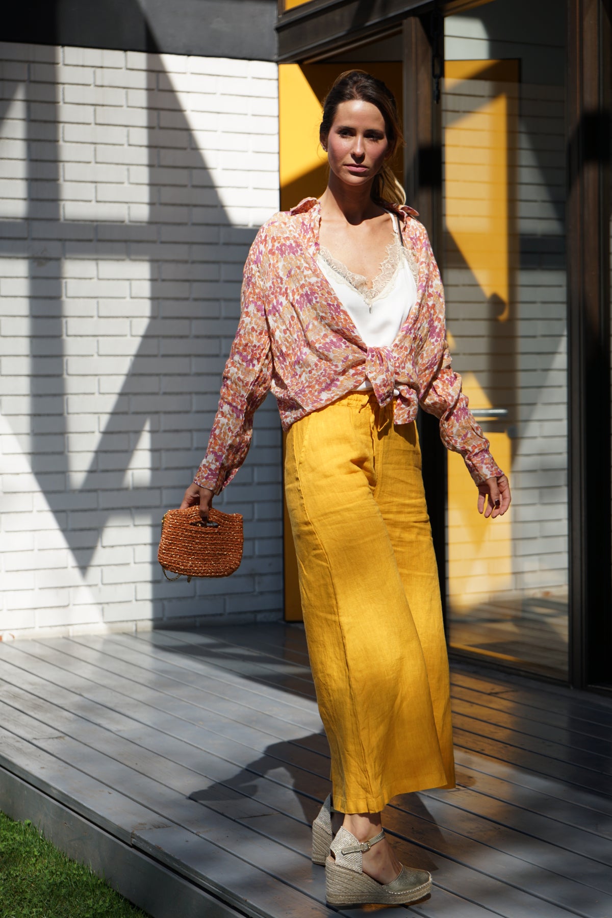 Camisa Atenas Petal Ochre