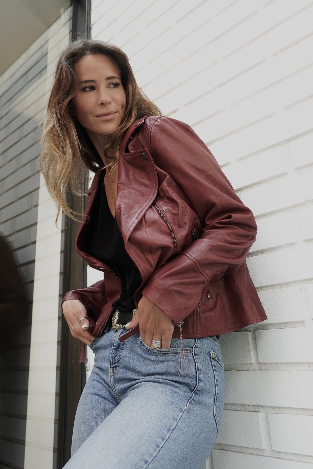 Chaqueta Aura Bordo