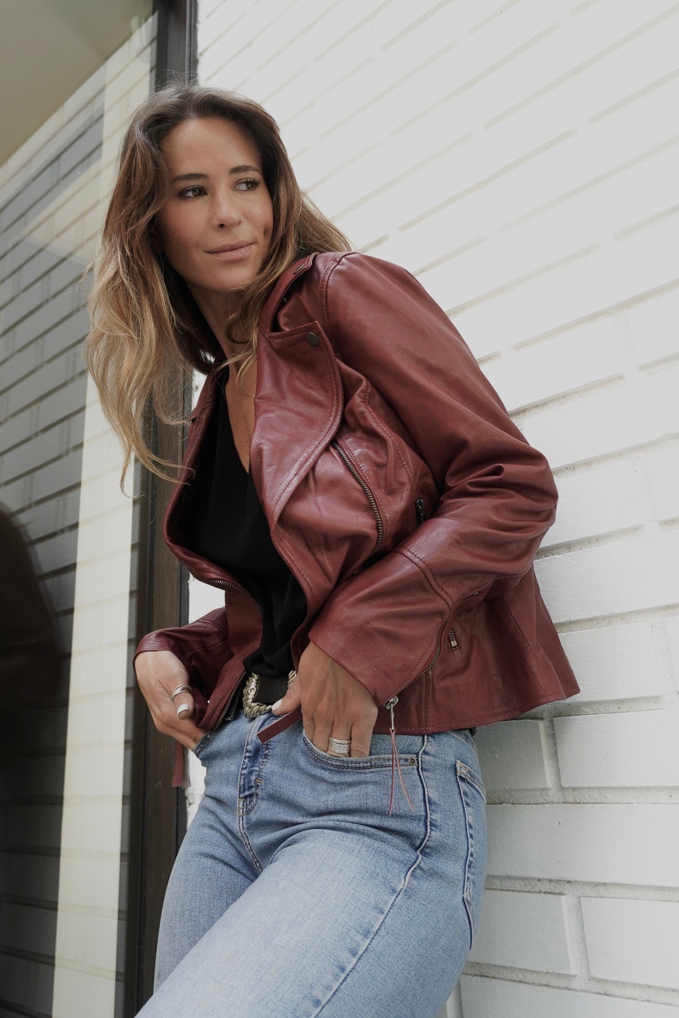 Chaqueta Aura Bordo