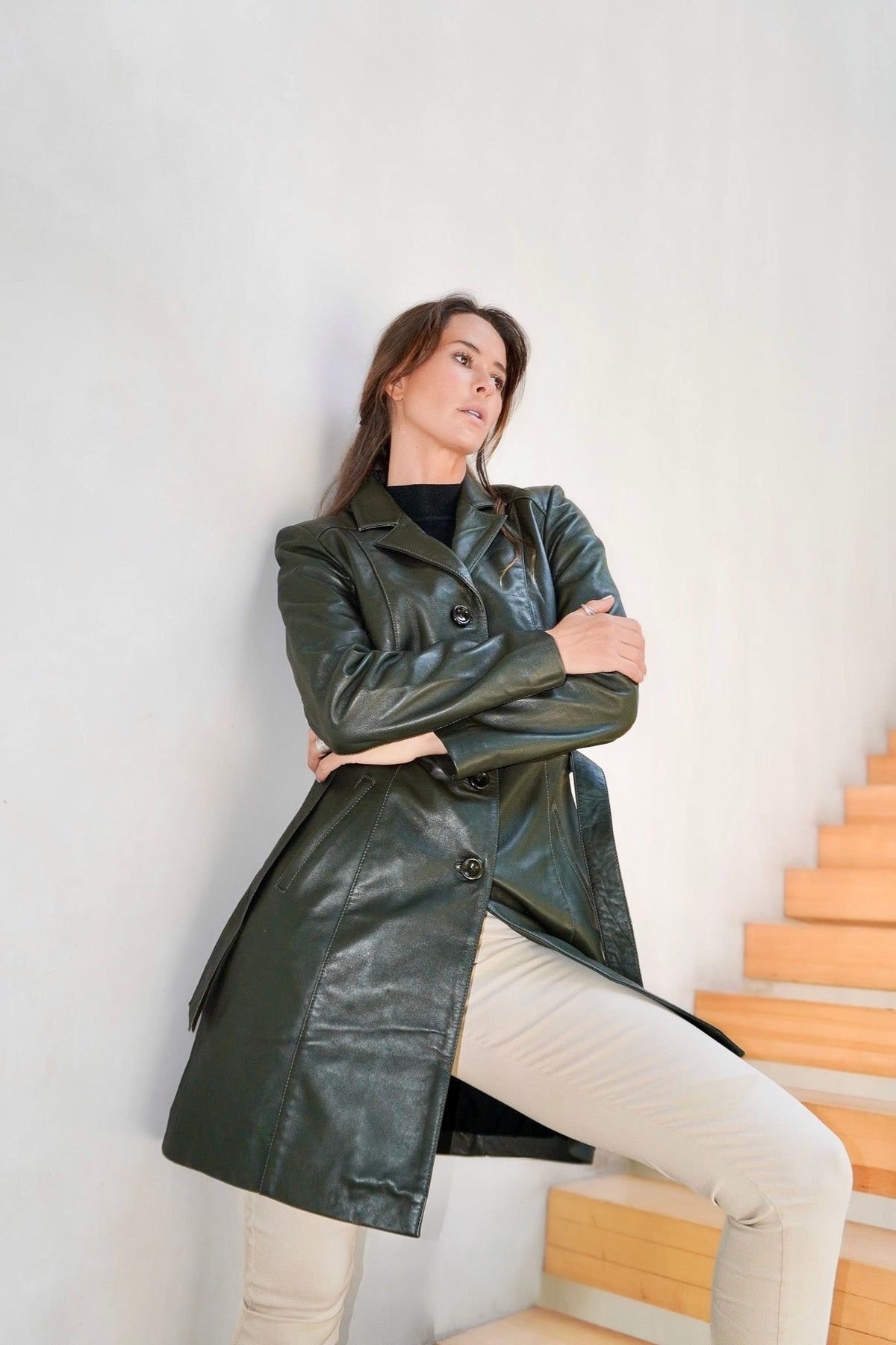 Trench Dionisia Verde Ingles