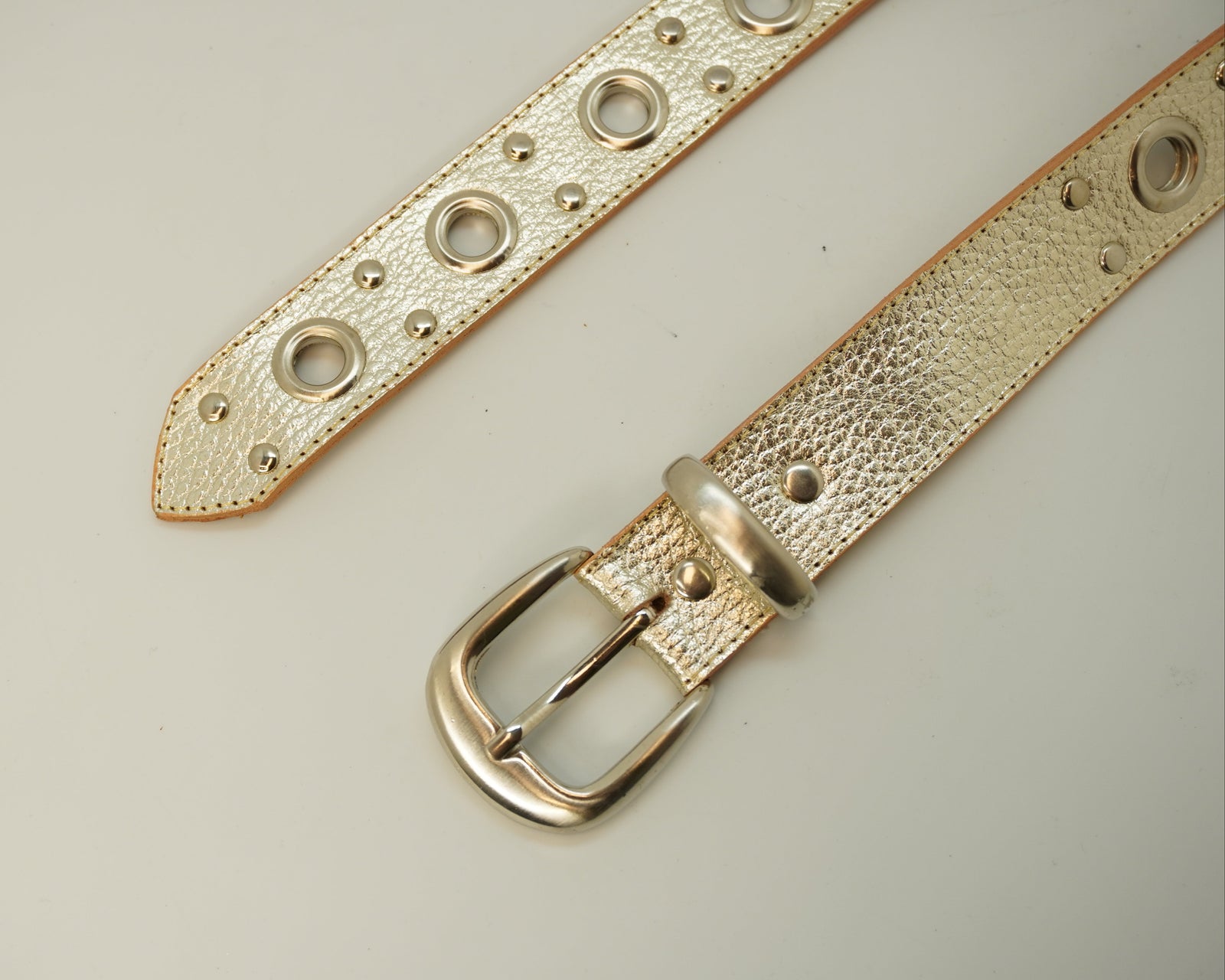 Cinturon Arandelas Platino