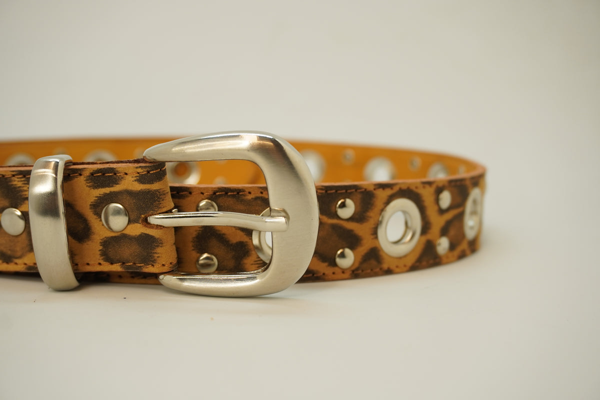 Cinturon Arandelas Animal Print