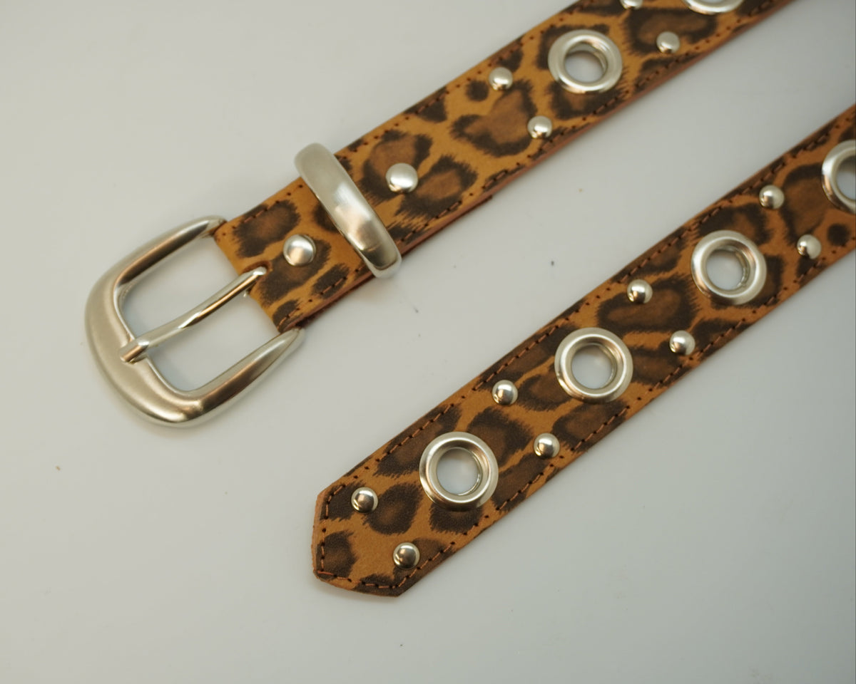 Cinturon Arandelas Animal Print