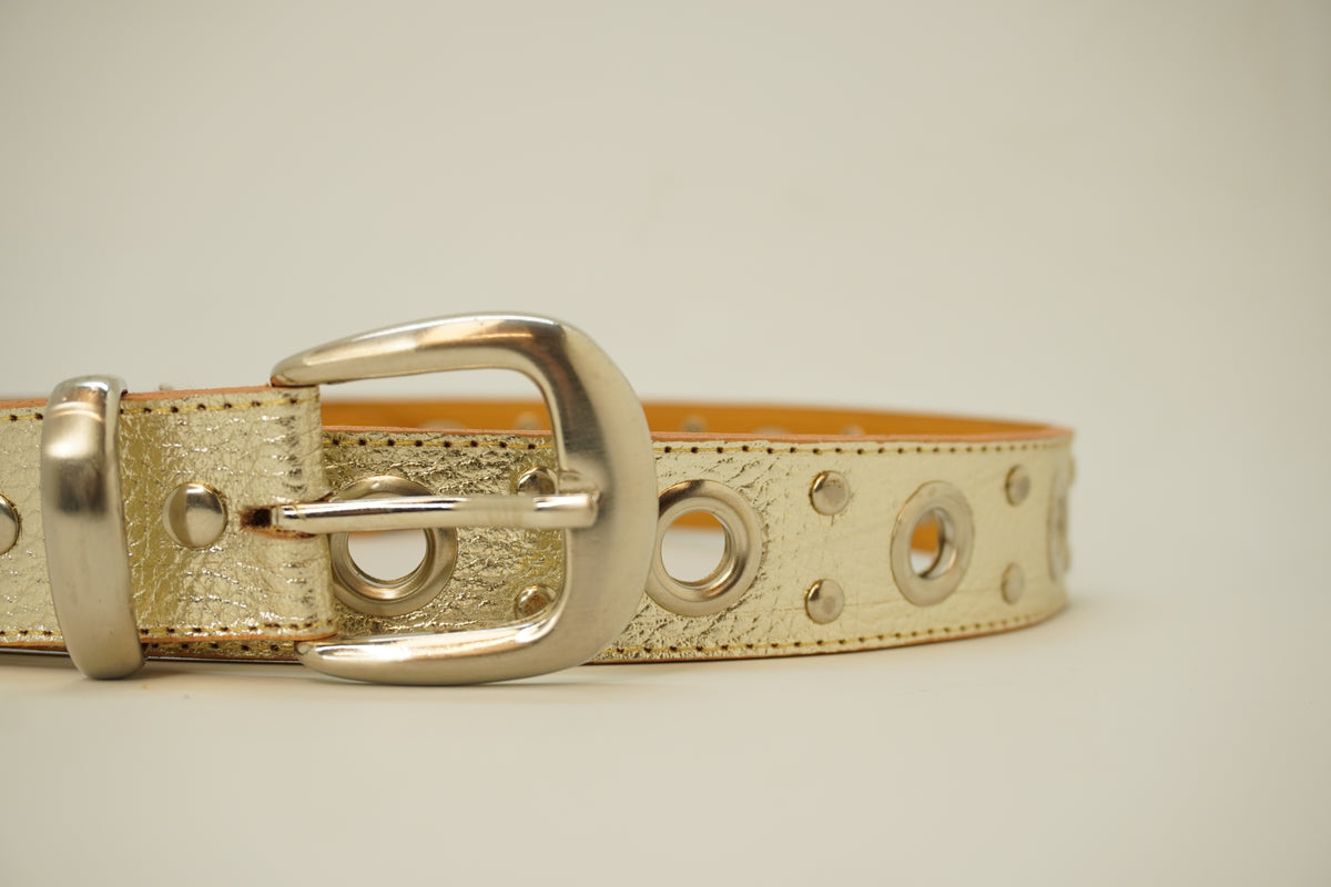 Cinturon Arandelas Platino