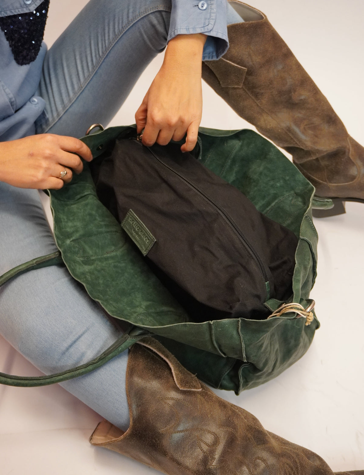 Cartera Oxford Verde Ingles