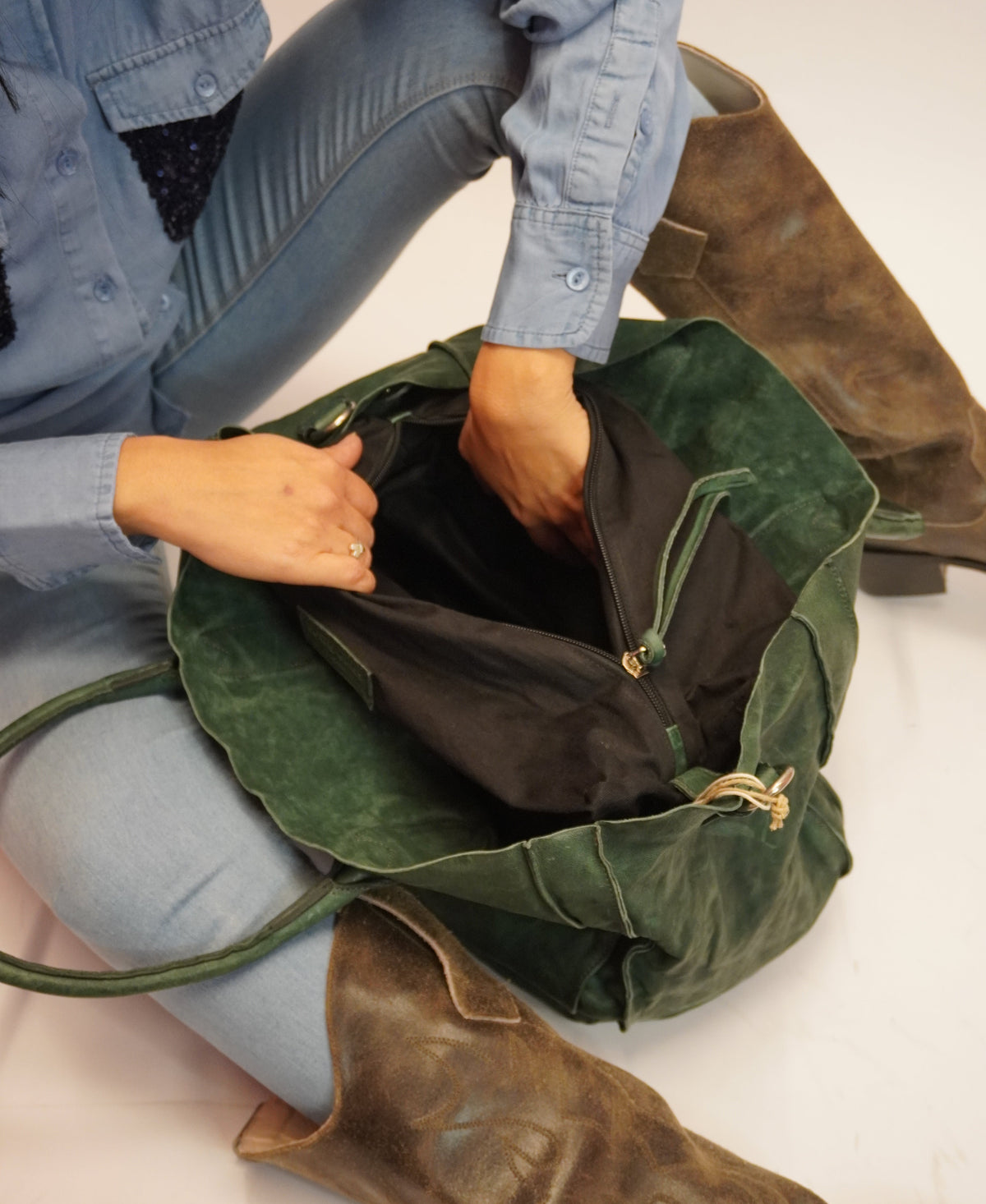 Cartera Oxford Verde Ingles