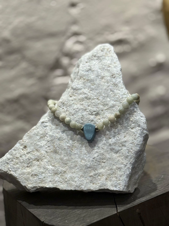 Collar Mini Petalo Celeste