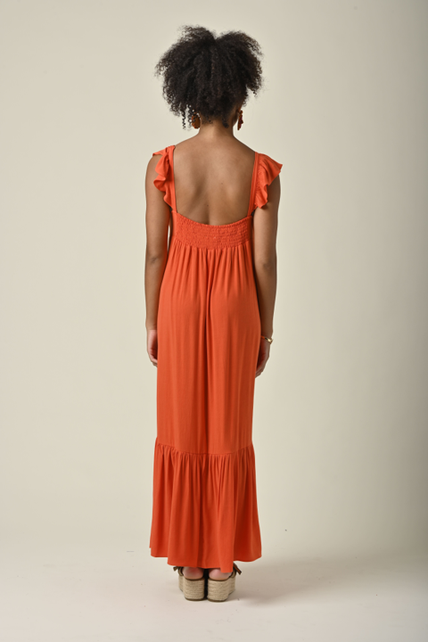 Vestido Lona Naranja